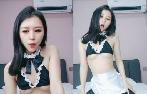 女仆装萌妹深喉舔巨根特写！口技一流撩衣露乳，主动骑乘爆插粉嫩小穴